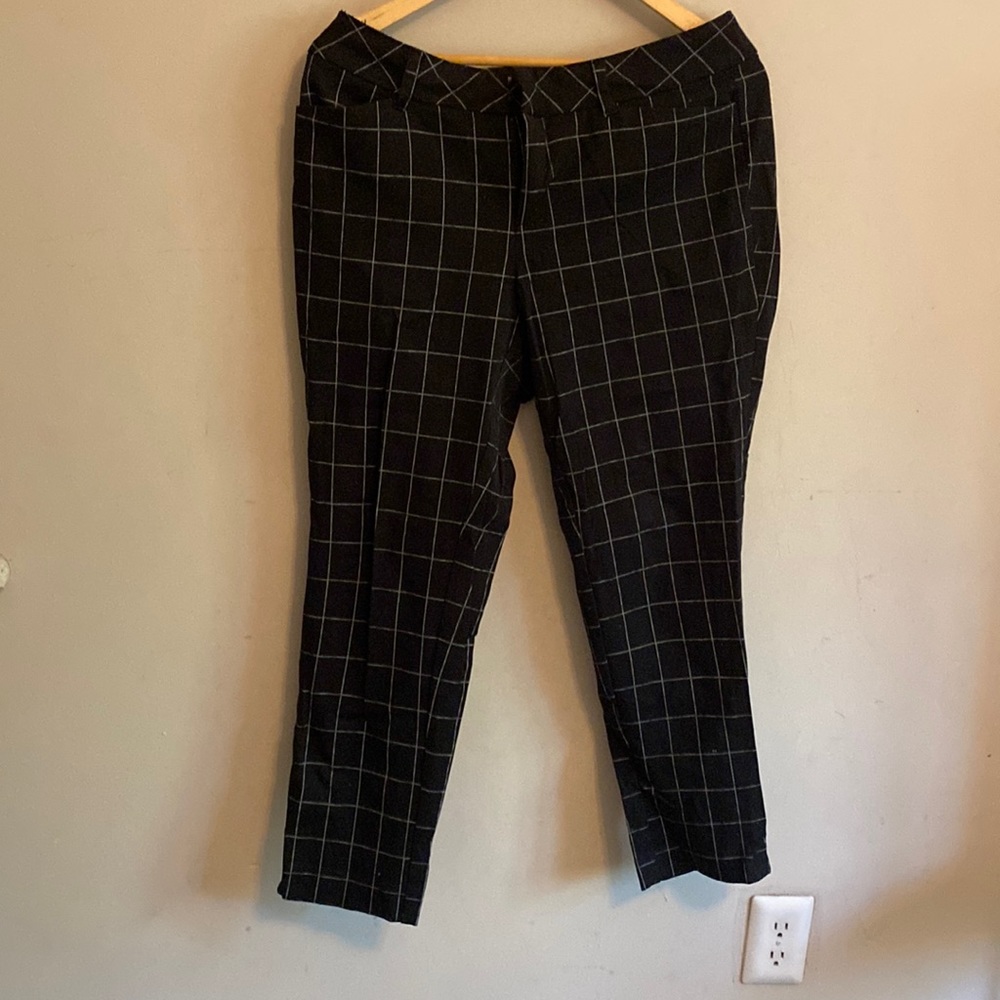 Black and white trousers